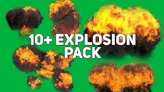 10 Explosions Pack Green Screen | Graphics & Animation