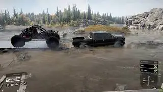 SnowRunner Local Entertainment task with the rock bouncer mod