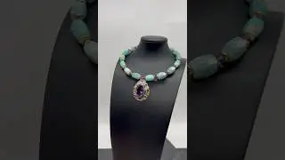 АМАЗОНИТ+АМЕТИСТ #шайдова #jewelry #авторскиеукрашения #эксклюзивныеукрашения