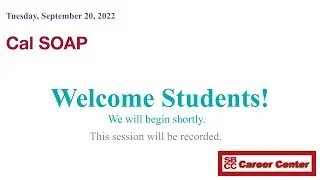 Cal SOAP - Information Session