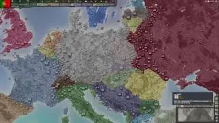 Hearts of Iron 3 timelapse Europe 1936 - 1944