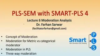 SMART-PLS4 Lecture 6, Moderation analysis, interaction term,  slope analysis, three way moderation