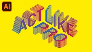 How to Create 3D Isometric Text Effect in Adobe Illustrator CC Tutorial