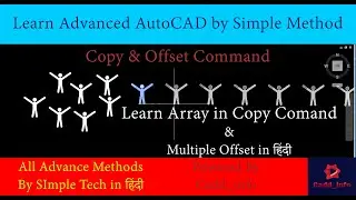 Advanced AutoCAD Tutorials | Copy & Offset Command | Array in Copy Command | Multiple Offset |