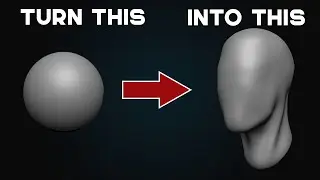 Easy Way To Sculpt Head From Sphere in ZBrush