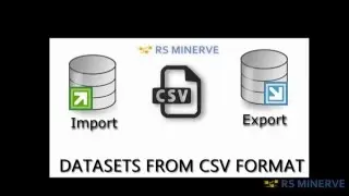 RS MINERVE - Datasets from CSV files