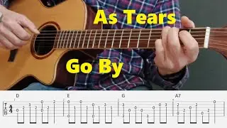 As Tears Go By - Rolling Stones - Fingerstyle Guitar Tutorial tabs and chords