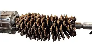 Woodturning - A Gigantic Pine Cone !