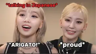 SAKURA looks so proud at CHAEWON trying to speak in Japanese