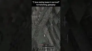 minecraft terraforming in a nutshell: #shorts #minecraft #minecraftbuilding