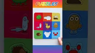George and Animals - solving jigsaw puzzles for children Peppa Pig #shorts