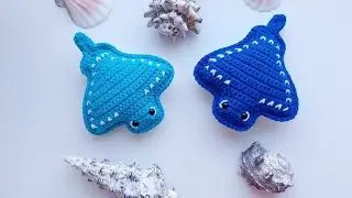 Croșetăm pisică de mare/ Tutorial/Crocheted stingray  pattern