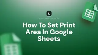 How To Set Print Area In Google Sheets | Print Selected Cells Easily
