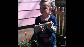 Hazel Dancing and singing  in the Flowers