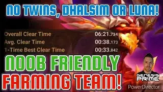 NOOB FRIENDLY FARMING TEAM - NO TWINS, DHALSIM LD4S OR NAT5S!! DRAGONS ABYSS 33 SECS #summonerswar