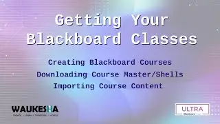 Getting Your Blackboard Courses