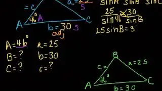 Law of Sines (SSA) 0 or 2 Triangles