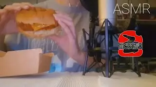 ASMR Chicken Burger Mukbang (chicken smash)