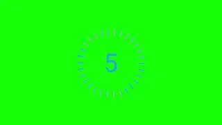 Green Screen 4K Blue Countdown (5 seconds) - With Sound Effect