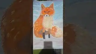 Лиса Алиса #art #шортс #лиса #лисаалиса #рисунок #краски #пастель #животные #shorts #youtubeshorts