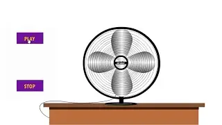 How to Make a Table Fan ON and OFF.  play and stop button Animate CC.