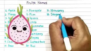 40 Fruits names, List of fruits names, Fruits names for kids, Fruits, Names of fruits, List of fruit