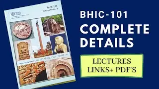 BHIC-101 ( Complete Details) + Lectures links and PDF's || BAHIH