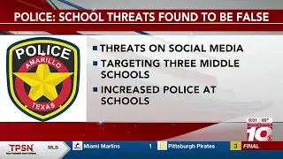 VIDEO: Amarillo police: Threats to Amarillo schools determined to be false