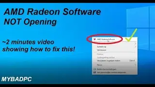 How to FIX AMD Radeon Software control panel not opening