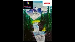 Best Acrylic Paint lesson of Landscape, mountains, and river by Alam