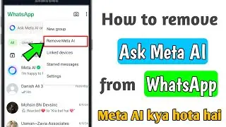 How to remove meta ai on whatsapp | Whatsapp me ask meta al anything kya hai | Ask meta ai or search