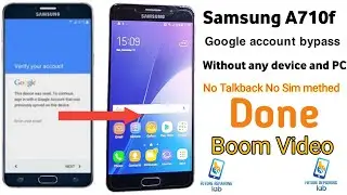 How to Bypass Frp | Google Account Lock Samsung Galaxy A710f Without Pc in Urdu Hindi