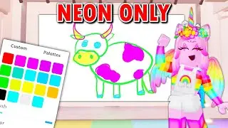 SpeedDraw But I Can ONLY Use NEON COLOURS !! 📝✨| SpeedDraw