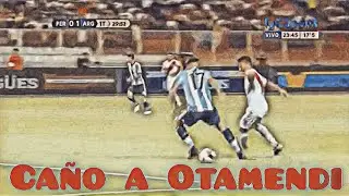Caño de Christian Benavente a Nicolás Otamendi