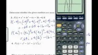 Determine if a number is a zeros of a polynomial including imaginary roots