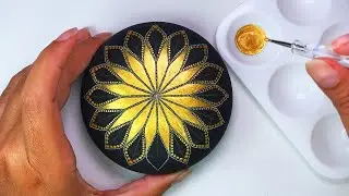 Mandala Art Dot Painting Rocks Tutorial Painted Stones Satisfying Video #mandala #dotart #mandalaart