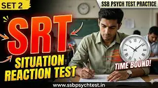 SRT Practice Set 2 | Situation Reaction Test for SSB | Real Questions
