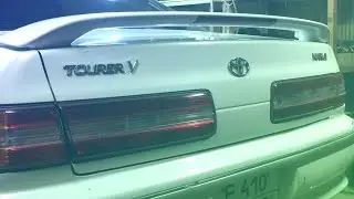 Установка Споллера от Toyota Chaser jzx100 на Toyota Mark 2 jzx 100.Установка шильдика Tourer V.