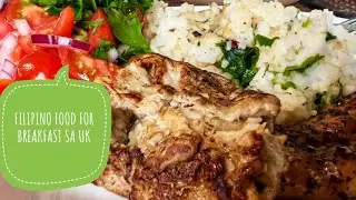 HEALTHY FILIPINO FOOD FOR BREAKFAST  SA U.K. /  *tortang talong, smoked mackerel, fried rice