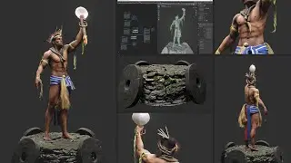 Zbrush to Blender to Substance Painter Statue of Machaf- Yap Tribe of Micronesia