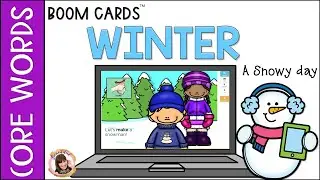 Boom Cards Core Words: Winter, A Snowy Day preview