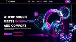 How to Create Headphones Website Using HTML & CSS | Fast Code