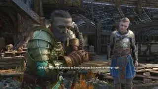 SINDRI UPGRADES ATREUS'S BOW WITH SONIC POWER GOD OF WAR RAGNAROK