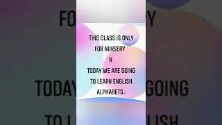 Introduction of letter 'R' for Nursery