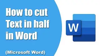 How to cut text in half in Word (Microsoft word)