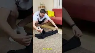 Who do you think is better at folding clothes? 😅🤣#shorts #viralchannel #funny #funnycouple #fypshort