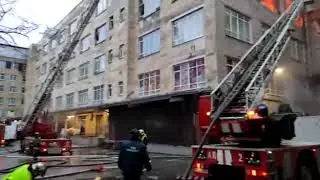Пожар в здании "Лениздата"
