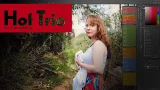 Hot Trio, Cinematic Skin, Detail and Color for Photoshop