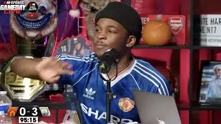 Cams doesn’t hold back 😳 at full time of Man United 0-3 Man City