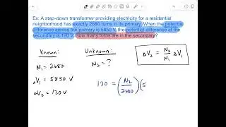 How to Solve a Step Down Transformer Problem (easy)